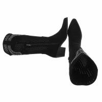Damen Western- & Bikerboots - blacksuede