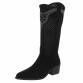 Damen Western- & Bikerboots - blacksuede