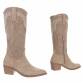 Damen Western- & Bikerboots - khakisuede