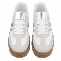 Damen Low-Sneakers - whitesilver