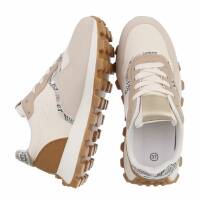 Damen Low-Sneakers - beige