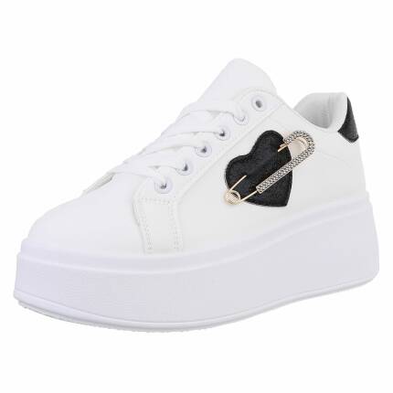 Damen Low-Sneakers - whiteblack