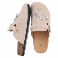 Damen Pantoletten - beige