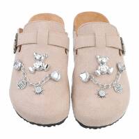 Damen Pantoletten - beige