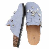 Damen Pantoletten - blue