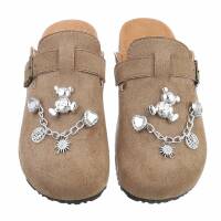 Damen Pantoletten - khaki