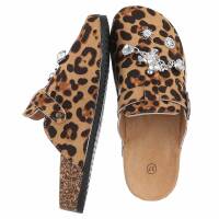 Damen Pantoletten - leopard