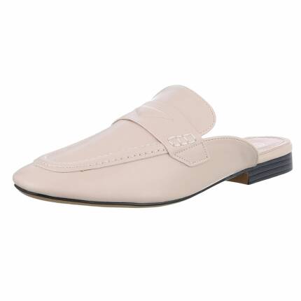 Damen Pantoletten - beige
