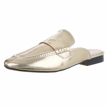 Damen Pantoletten - gold