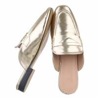 Damen Pantoletten - gold