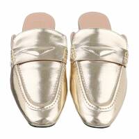 Damen Pantoletten - gold