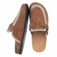 Damen Pantoletten - camel