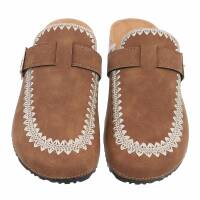 Damen Pantoletten - camel