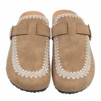 Damen Pantoletten - khaki