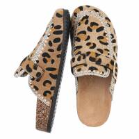 Damen Pantoletten - leopard
