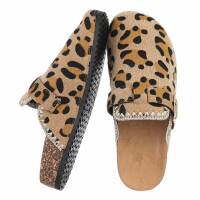 Damen Pantoletten - leopard
