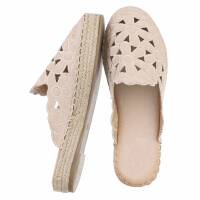 Damen Pantoletten - beige