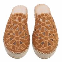 Damen Pantoletten - camel
