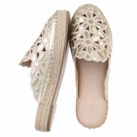 Damen Pantoletten - gold