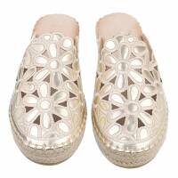 Damen Pantoletten - gold