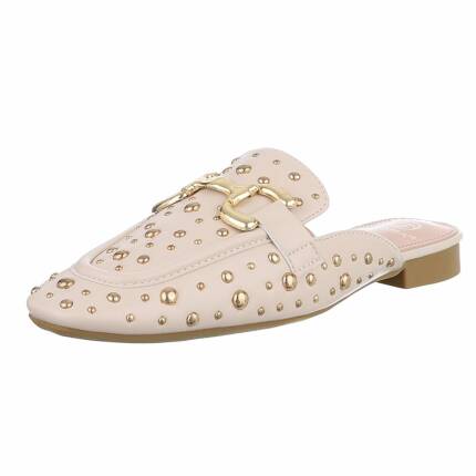 Damen Pantoletten - beige