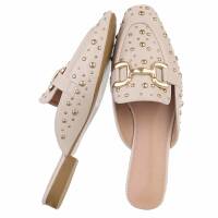 Damen Pantoletten - beige