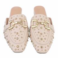 Damen Pantoletten - beige