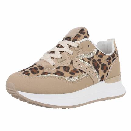 Damen Low-Sneakers - leopard