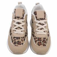 Damen Low-Sneakers - leopard