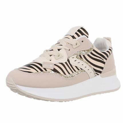 Damen Low-Sneakers - zebra