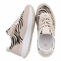 Damen Low-Sneakers - zebra