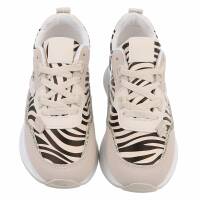 Damen Low-Sneakers - zebra