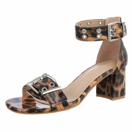 Damen Sandaletten - leopard