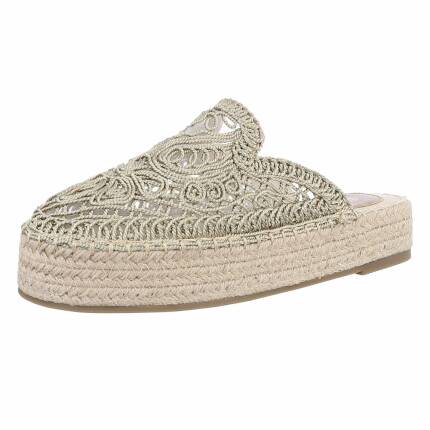 Damen Pantoletten - gold