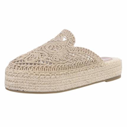 Damen Pantoletten - khaki