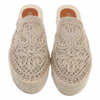 Damen Pantoletten - khaki