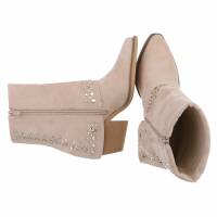 Damen Western- & Bikerboots - beige