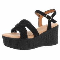 Damen Keilsandaletten - black