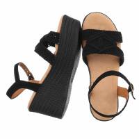 Damen Keilsandaletten - black