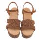Damen Keilsandaletten - camel