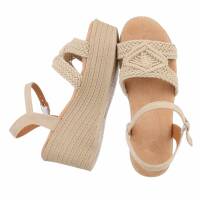 Damen Keilsandaletten - khaki