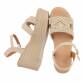 Damen Keilsandaletten - khaki