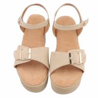Damen Keilsandaletten - khaki