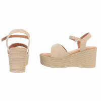 Damen Keilsandaletten - khaki