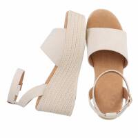 Damen Keilsandaletten - beige
