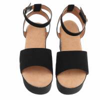 Damen Keilsandaletten - black