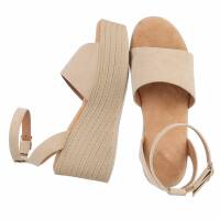 Damen Keilsandaletten - khaki