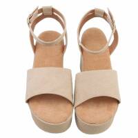 Damen Keilsandaletten - khaki