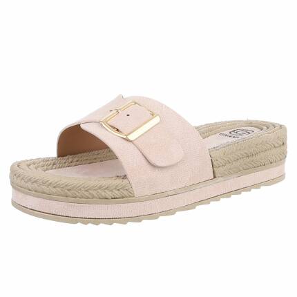 Damen Pantoletten - beige