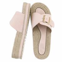 Damen Pantoletten - beige